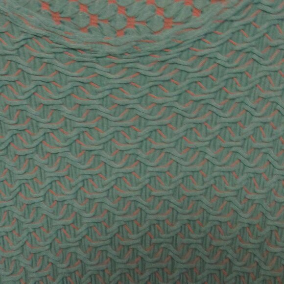 Joseph Ribkoff Textured Knit Tunic Top Women's 14 Teal Langenlook Assymetric Hem - Picture 3 of 7